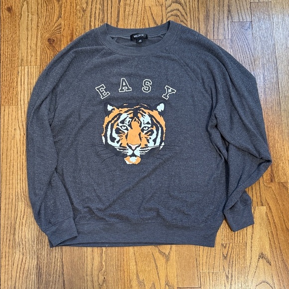 Gray East Tiger Wildfox Crewneck - Picture 1 of 5